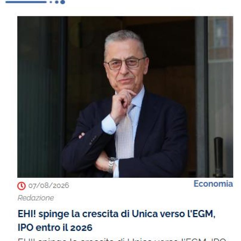 Unica avvia il percorso verso la quotazione su Euronext Growth Milan